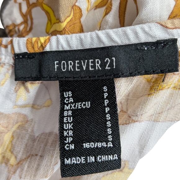 Forever 21 Yellow Floral Sundress | Women's S - Picture 3 of 7